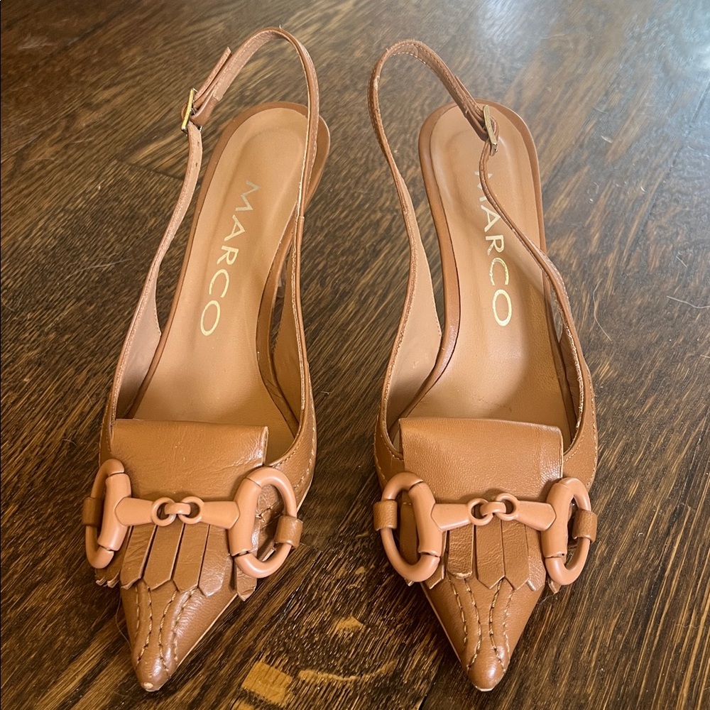 Marco Brown Slingback Heels